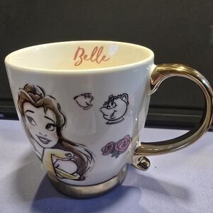 Elegant Belle Mug with Gold Handle